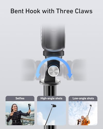 TELESIN 47 Extension Selfie Stick  Portable Handheld Invisible Monopod Pole for GoPro Hero 13 12 11 10 Insta360 X5 X4/DJI Osmo 360/Action 5 4 Pocket/AKASO Vlog Selfie Stick  Action Camera Accessories