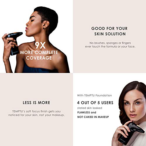 TEMPTU Air Airbrush Starter Kit  Cordless Professional At Home Airbrush Makeup Travel Friendly Anti Aging  Long Wear  Buildable Foundation For Healthy Skin