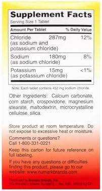 THERMOTABS Salt Supplement Buffered Tablets 100 Tablets  Pack of 6