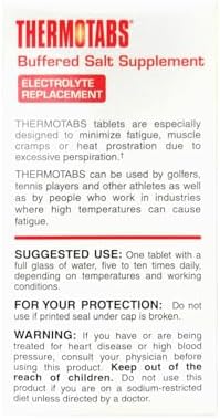 THERMOTABS Salt Supplement Buffered Tablets 100 Tablets  Pack of 6