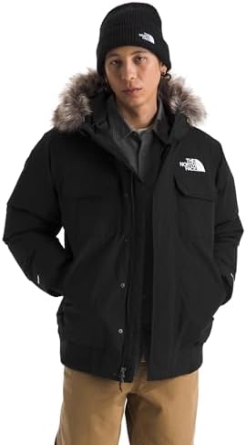 THE NORTH FACE Mens McMurdo Bomber Jacket   Waterproof  Waterfowl Down Insulation  Hooded Jacket