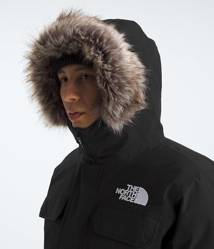 THE NORTH FACE Mens McMurdo Bomber Jacket   Waterproof  Waterfowl Down Insulation  Hooded Jacket