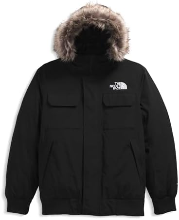 THE NORTH FACE Mens McMurdo Bomber Jacket   Waterproof  Waterfowl Down Insulation  Hooded Jacket
