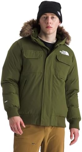 THE NORTH FACE Mens McMurdo Bomber Jacket   Waterproof  Waterfowl Down Insulation  Hooded Jacket