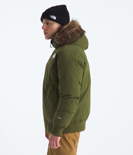 THE NORTH FACE Mens McMurdo Bomber Jacket   Waterproof  Waterfowl Down Insulation  Hooded Jacket