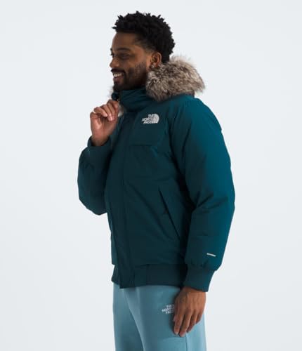 THE NORTH FACE Mens McMurdo Bomber Jacket   Waterproof  Waterfowl Down Insulation  Hooded Jacket