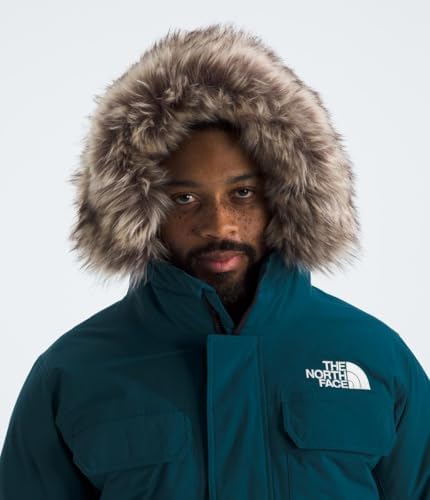 THE NORTH FACE Mens McMurdo Bomber Jacket   Waterproof  Waterfowl Down Insulation  Hooded Jacket
