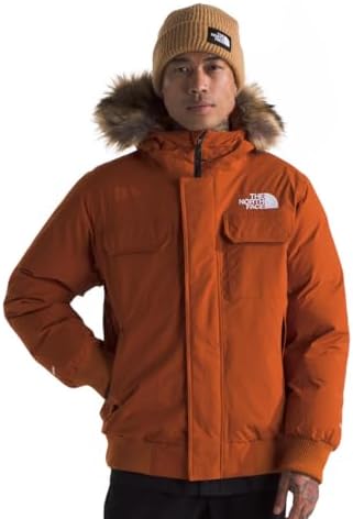 THE NORTH FACE Mens McMurdo Bomber Jacket   Waterproof  Waterfowl Down Insulation  Hooded Jacket