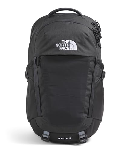 THE NORTH FACE Recon Everyday Laptop Backpack   Daypack with Water Repellent Finish  16 Laptop Sleeve  2 Water Bottle Pockets  Asphalt Grey Light Heather/TNF Black NPF  One Size