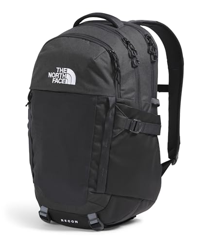 THE NORTH FACE Recon Everyday Laptop Backpack   Daypack with Water Repellent Finish  16 Laptop Sleeve  2 Water Bottle Pockets  Asphalt Grey Light Heather/TNF Black NPF  One Size