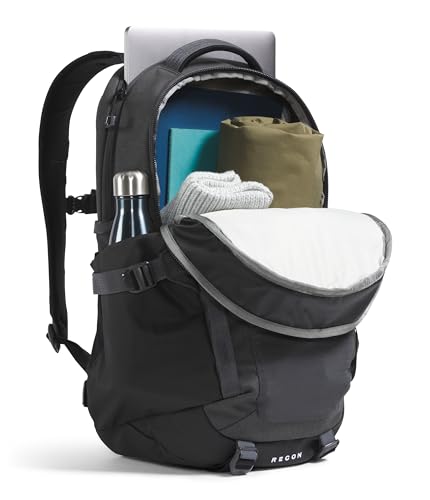 THE NORTH FACE Recon Everyday Laptop Backpack   Daypack with Water Repellent Finish  16 Laptop Sleeve  2 Water Bottle Pockets  Asphalt Grey Light Heather/TNF Black NPF  One Size