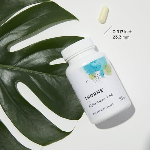 THORNE - Ácido alfa-lipoico - 300 mg - Suplemento Desintoxicación hepática, apoyo antioxidante, salud nerviosa y agudeza mental* - 60 cápsulas