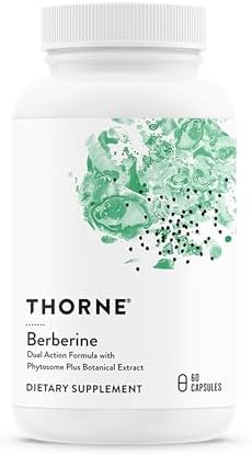 THORNE - Berberina - Fórmula de Doble Acción con Extracto Botánico Phytosome Plus - Apoyo para la Salud del Corazón, Sistema Inmunológico, GI Saludable y Colesterol* - Sin Gluten - 30 Porciones
