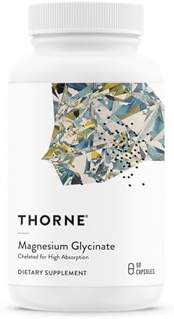 THORNE   Magnesium Glycinate   Supports Restful Sleep  Muscle Relaxation  Heart Health & Metabolism    Chelated Magnesium Capsules   Third Party Certified   Gluten  Dairy & Soy Free   90 Servings