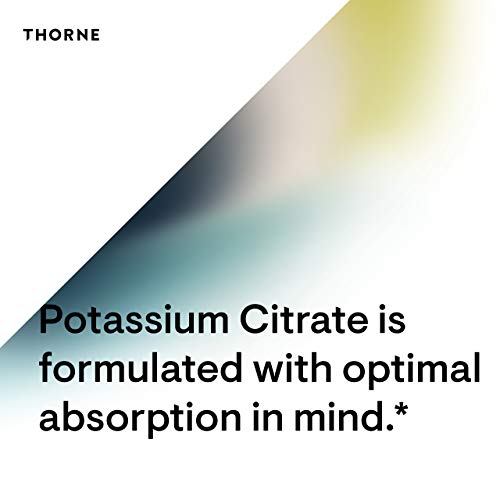THORNE Potassium Citrate Highly Absorbable Potassium Supplement for Kidney Heart and Skeletal Support 90 Capsules