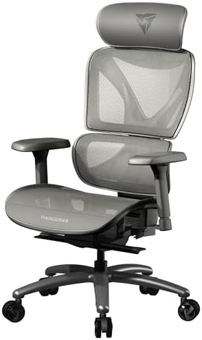 THUNDERX3 XTC Ergonomic Office Chair  for Adults Gaming Chair  High Back Desk Chair  Synchronous Tilt  Self Adjusting Lumbar Support and Backrest  Adjustable Headrest  Breathable Mesh  Black