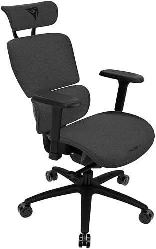 THUNDERX3 XTC Ergonomic Office Chair  for Adults Gaming Chair  High Back Desk Chair  Synchronous Tilt  Self Adjusting Lumbar Support and Backrest  Adjustable Headrest  Breathable Mesh  Black
