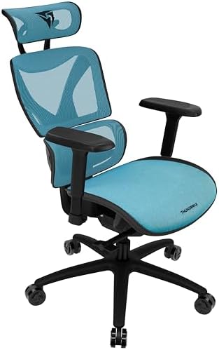 THUNDERX3 XTC Ergonomic Office Chair  for Adults Gaming Chair  High Back Desk Chair  Synchronous Tilt  Self Adjusting Lumbar Support and Backrest  Adjustable Headrest  Breathable Mesh  Black