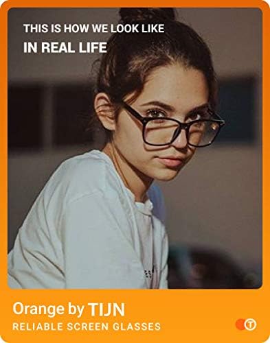 TIJN Gaming Glasses Blue Light Blocking Glasses for Women Men Nerd Eyeglasses Screen Fatigue Anti UV Glare  Black