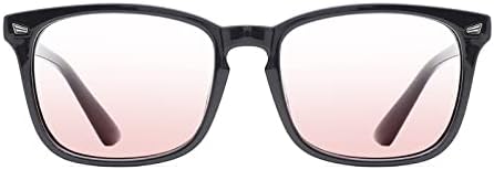 TIJN Gaming Glasses Blue Light Blocking Glasses for Women Men Nerd Eyeglasses Screen Fatigue Anti UV Glare  Black