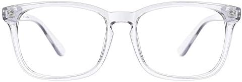 TIJN Gaming Glasses Blue Light Blocking Glasses for Women Men Nerd Eyeglasses Screen Fatigue Anti UV Glare  Black