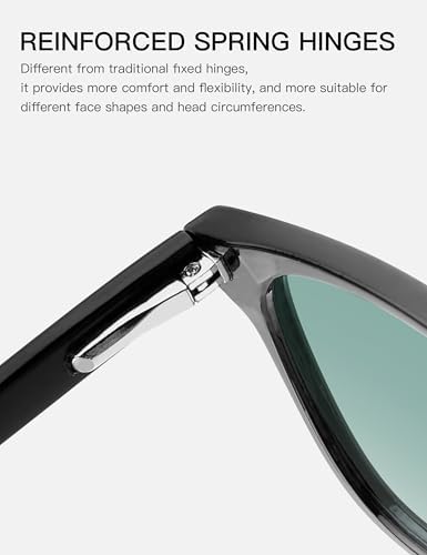 TIJN Gaming Glasses Blue Light Blocking Glasses for Women Men Nerd Eyeglasses Screen Fatigue Anti UV Glare  Black