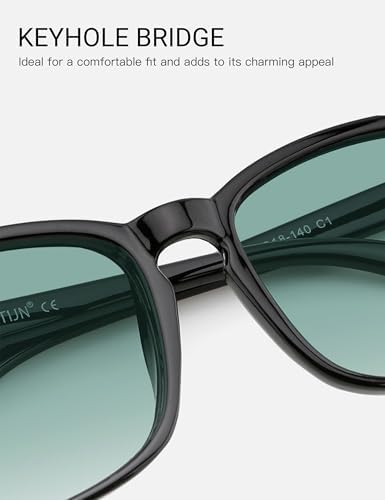 TIJN Gaming Glasses Blue Light Blocking Glasses for Women Men Nerd Eyeglasses Screen Fatigue Anti UV Glare  Black