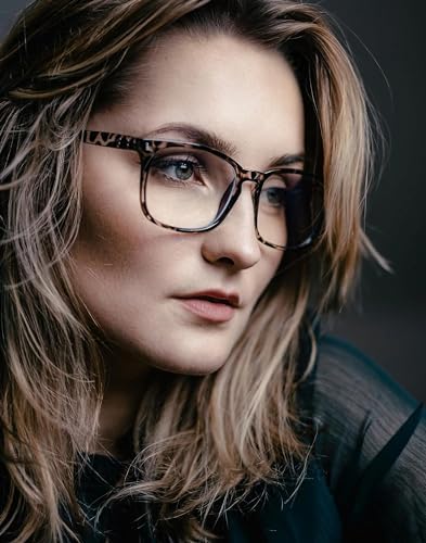 TIJN Gaming Glasses Blue Light Blocking Glasses for Women Men Nerd Eyeglasses Screen Fatigue Anti UV Glare  Black