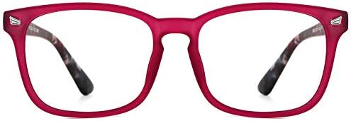 TIJN Gaming Glasses Blue Light Blocking Glasses for Women Men Nerd Eyeglasses Screen Fatigue Anti UV Glare  Black