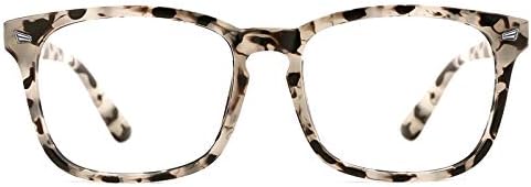 TIJN Gaming Glasses Blue Light Blocking Glasses for Women Men Nerd Eyeglasses Screen Fatigue Anti UV Glare  Black