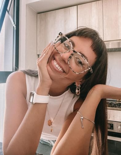 TIJN Gaming Glasses Blue Light Blocking Glasses for Women Men Nerd Eyeglasses Screen Fatigue Anti UV Glare  Black