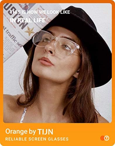 TIJN Gaming Glasses Blue Light Blocking Glasses for Women Men Nerd Eyeglasses Screen Fatigue Anti UV Glare  Black