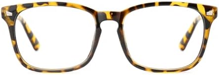 TIJN Gaming Glasses Blue Light Blocking Glasses for Women Men Nerd Eyeglasses Screen Fatigue Anti UV Glare  Black