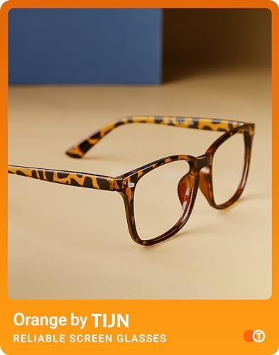 TIJN Gaming Glasses Blue Light Blocking Glasses for Women Men Nerd Eyeglasses Screen Fatigue Anti UV Glare  Black