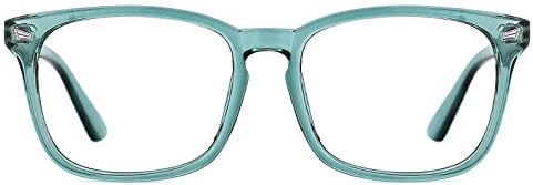 TIJN Gaming Glasses Blue Light Blocking Glasses for Women Men Nerd Eyeglasses Screen Fatigue Anti UV Glare  Black