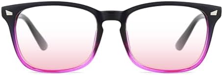 TIJN Gaming Glasses Blue Light Blocking Glasses for Women Men Nerd Eyeglasses Screen Fatigue Anti UV Glare  Black