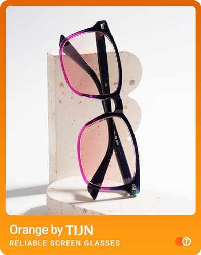 TIJN Gaming Glasses Blue Light Blocking Glasses for Women Men Nerd Eyeglasses Screen Fatigue Anti UV Glare  Black