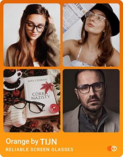 TIJN Gaming Glasses Blue Light Blocking Glasses for Women Men Nerd Eyeglasses Screen Fatigue Anti UV Glare  Black