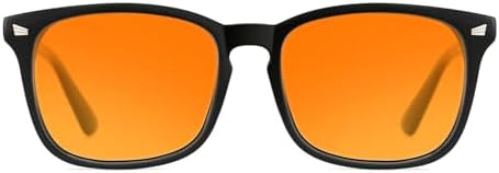 TIJN Gaming Glasses Blue Light Blocking Glasses for Women Men Nerd Eyeglasses Screen Fatigue Anti UV Glare  Black