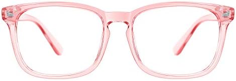 TIJN Gaming Glasses Blue Light Blocking Glasses for Women Men Nerd Eyeglasses Screen Fatigue Anti UV Glare  Black