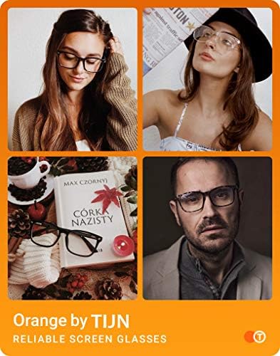 TIJN Gaming Glasses Blue Light Blocking Glasses for Women Men Nerd Eyeglasses Screen Fatigue Anti UV Glare  Black