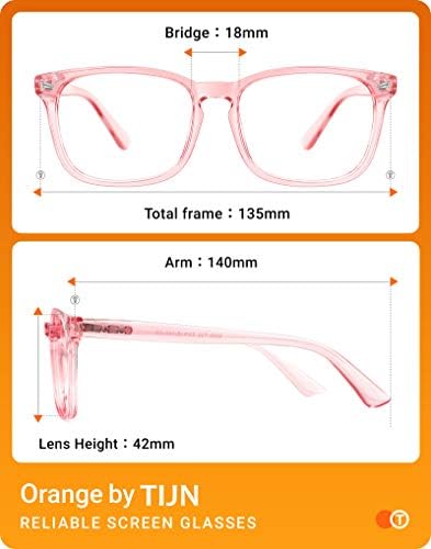 TIJN Gaming Glasses Blue Light Blocking Glasses for Women Men Nerd Eyeglasses Screen Fatigue Anti UV Glare  Black