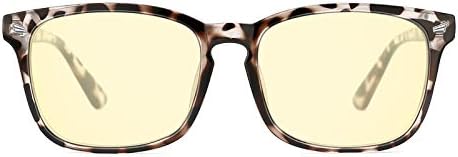 TIJN Gaming Glasses Blue Light Blocking Glasses for Women Men Nerd Eyeglasses Screen Fatigue Anti UV Glare  Black