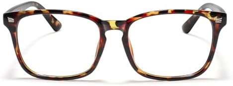 TIJN Gaming Glasses Blue Light Blocking Glasses for Women Men Nerd Eyeglasses Screen Fatigue Anti UV Glare  Black