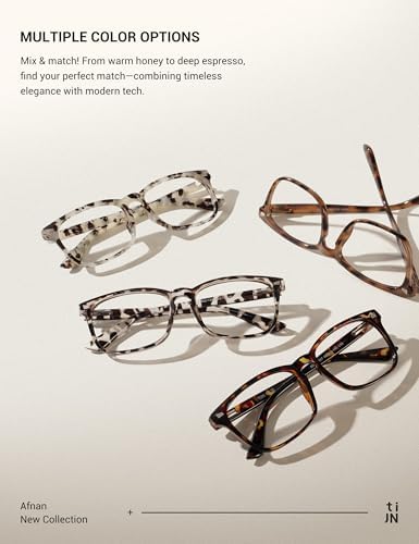 TIJN Gaming Glasses Blue Light Blocking Glasses for Women Men Nerd Eyeglasses Screen Fatigue Anti UV Glare  Black