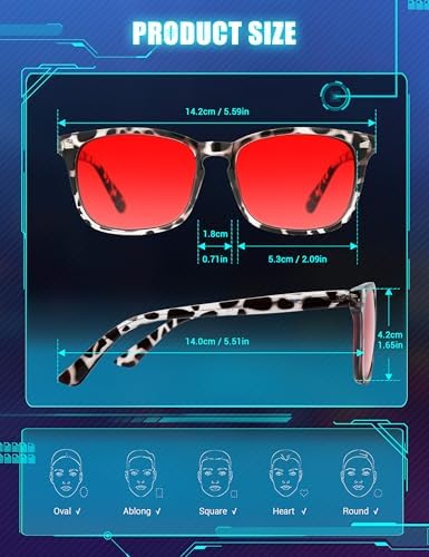 TIJN Gaming Glasses Blue Light Blocking Glasses for Women Men Nerd Eyeglasses Screen Fatigue Anti UV Glare  Black