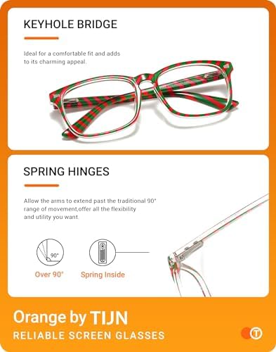 TIJN Gaming Glasses Blue Light Blocking Glasses for Women Men Nerd Eyeglasses Screen Fatigue Anti UV Glare  Black