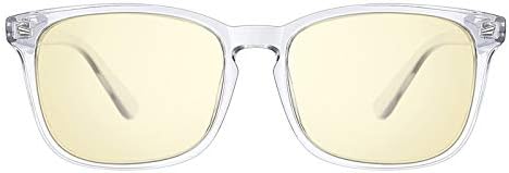 TIJN Gaming Glasses Blue Light Blocking Glasses for Women Men Nerd Eyeglasses Screen Fatigue Anti UV Glare  Black