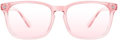 TIJN Gaming Glasses Blue Light Blocking Glasses for Women Men Nerd Eyeglasses Screen Fatigue Anti UV Glare  Black