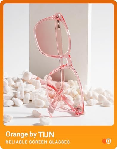 TIJN Gaming Glasses Blue Light Blocking Glasses for Women Men Nerd Eyeglasses Screen Fatigue Anti UV Glare  Black